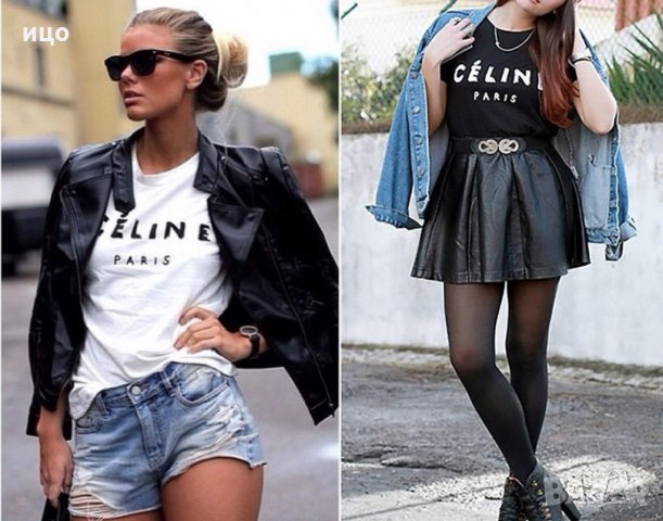 Дамска тениска CELINE PARIS принт, модели и размери, снимка 2 - Тениски - 28064774