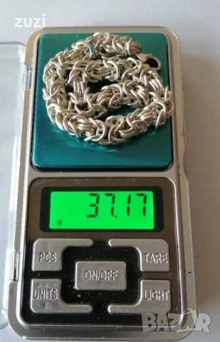 Сребърна гривна кралска плетка-999 сребро , снимка 4 - Гривни - 50640864