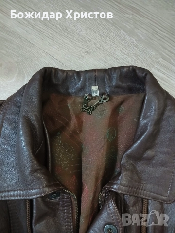 Кожено мъжко яке XL – естествена кожа, снимка 4 - Якета - 52971529