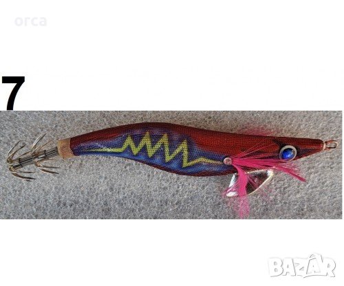 Калмарка с тракалка за морски риболов - калмариера HAND MADE SQUID GAME, снимка 7 - Такъми - 44033054