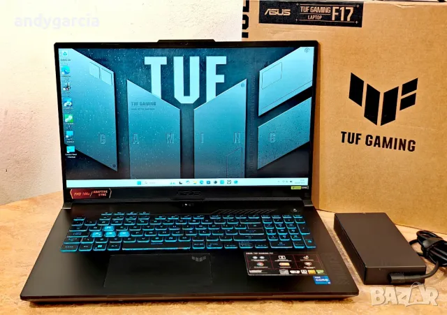 NVIDIA RTX 4070 8GB/Core i7-13620H/16GB RAM/1TB SSD/17.3 G-SYNC IPS/ASUS TUF Gaming F17 геймърски , снимка 1 - Лаптопи за игри - 48560317