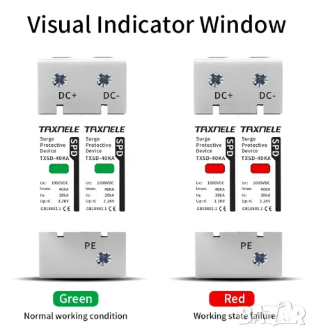 Катоден отводител DC SPD 2P 600V 40KA, снимка 14 - Друга електроника - 49910911