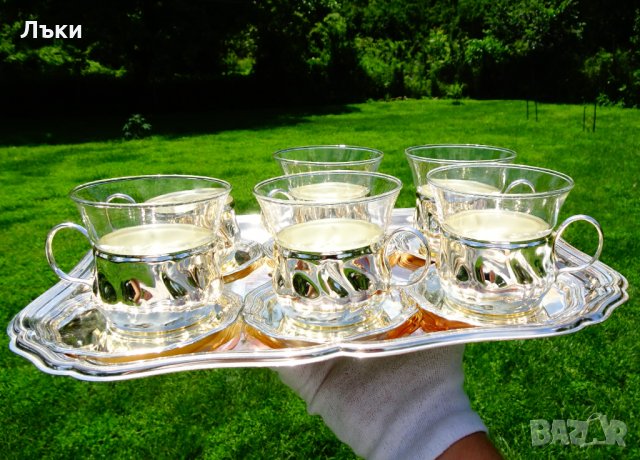 Посребрена чаша с чиния Quist W.Germany , снимка 10 - Чаши - 33341119