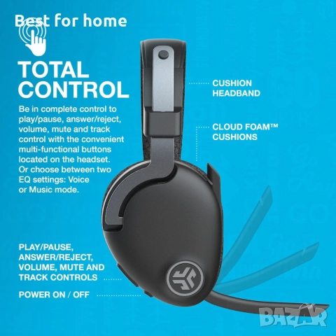 JLab JBuds Work безжични слушалки с микрофон, снимка 3 - Слушалки и портативни колонки - 51581010