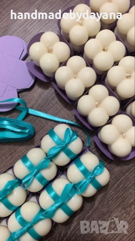 Бъбъл свещ от соев восък , снимка 7 - Декорация - 43187395