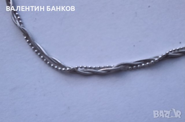 Тройнѝо усукан синджир ''Kръгла змийска''+наниз от топчета, снимка 2 - Колиета, медальони, синджири - 44104164