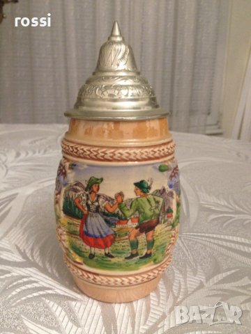 Vintage."GERZ" W.Germany. Красива релефна халба 200 мл. Нова.