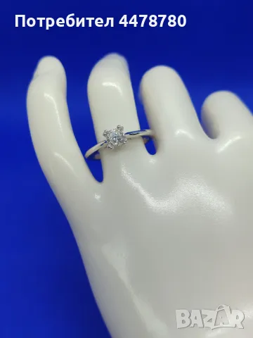 Годежен пръстен с Диамант 0.61ct., снимка 7 - Пръстени - 50401152