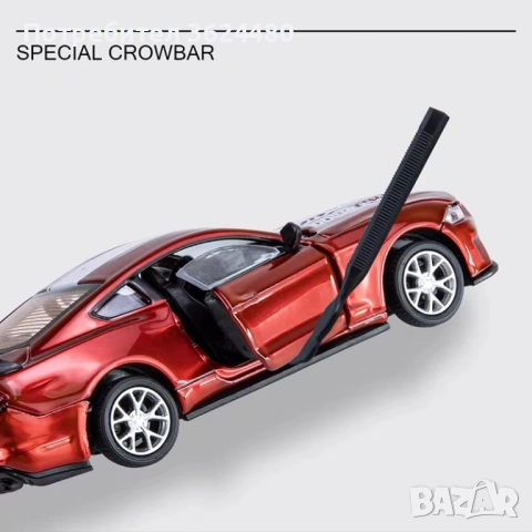 Червена Метална Количка с Възможност за Модификация 4744, снимка 4 - Коли, камиони, мотори, писти - 52541953