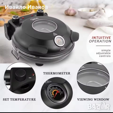 мини фурна за пица Klaif pizza maker 450°C, снимка 5 - Съдове за готвене - 52909549