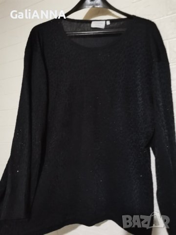 СТРАХОТНА БЛУЗА СЪС СРЕБРИСТИ НИШКИ 2XL-3XL, снимка 3 - Туники - 43687354