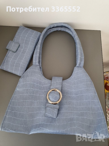 Дамска чанта + портмоне, комплект, снимка 6 - Чанти - 36523557