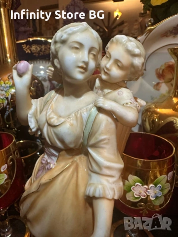 🌟✨ Volkstedt Germany – “Семейството” от Richard Eckert & Co., Circa 1894 ✨🌟, снимка 8 - Антикварни и старинни предмети - 53465272