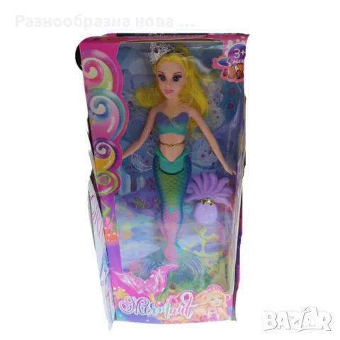 Пееща и говореща кукла русалка с аксесоари, снимка 5 - Кукли - 48425909
