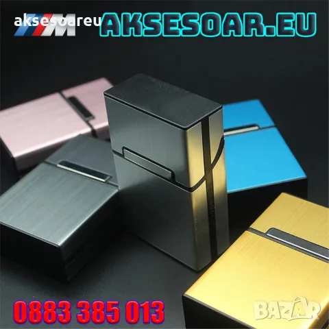 Качествена джобна кутия за стандартни цигари 80 мм. калъф от алуминиева сплав за пушачи за Подарък, снимка 16 - Табакери - 50227585