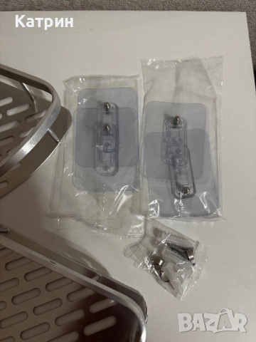 2бр. Ъглови алуминиеви рафтове за баня / етажерка, снимка 5 - Органайзери - 52140097