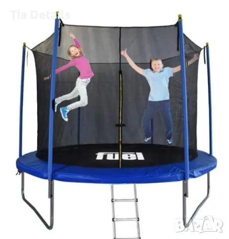 Детски батут / трамплин 305 см До 180кг с вътрежна мрежа и стълба

, снимка 1