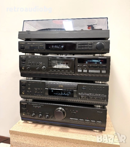 🔊Ретро аудио система - сет TECHNICS - усилвател, сд, триглав дек, тунер, грамофон и тонколони🔈 , снимка 2 - Аудиосистеми - 53462152