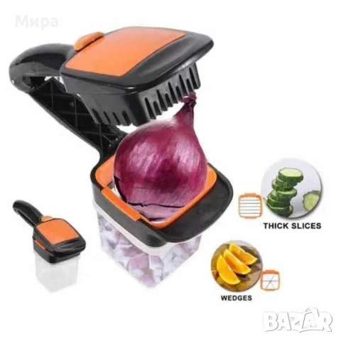 Кухненско, мултифункционално ренде за плодове и зеленчуци 5 в 1 Genius Nicer Dicer, снимка 6 - Аксесоари за кухня - 50549362