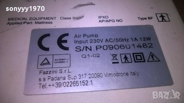 FAZZINI AIRPRO-3 AIR PUMP ITALY-ВНОС шВЕИЦАРИЯ, снимка 12 - Медицинска апаратура - 27455374