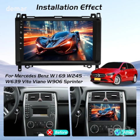 2+64G Android автомобилно радио за Mercedes Benz W906 W169 W245 W639, снимка 2 - Аксесоари и консумативи - 53415630