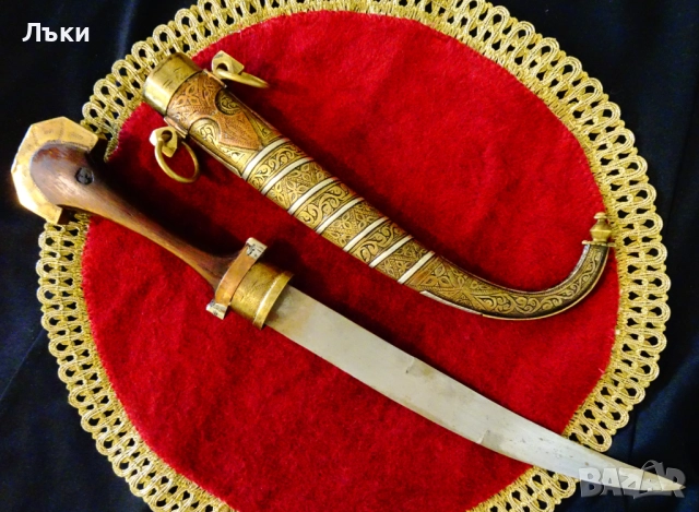 Ханджар,кама с ножница,маркировка на майстора. , снимка 11 - Антикварни и старинни предмети - 51800630