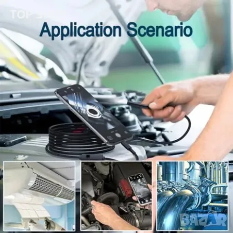 Нова Гъвкава ендоскопска камера за авто, тръби, канализация, 2MP HD, снимка 2 - Гедорета - 49919363