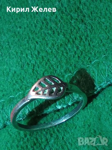 ЛИСТОВИДНО СРЕБЪРНО АРТ НУВО ПРЪСТЕНЧЕ ВИСОКА ПРОБА СРЕБРО МАЙСТОРСКИ СТАР ФЛОРАЛЕН ПРЪСТЕН 25683, снимка 11 - Пръстени - 35884570