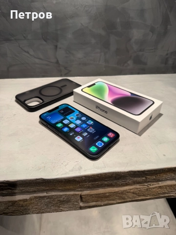 КАТО ЧИСТО НОВ Iphone 14 128 GB Midnight + подарък, снимка 7 - Apple iPhone - 52774300