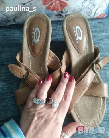 Два чифта / Маркови чехли от естествена кожа "Mango" и "Denver / Hayes" quad comfort , снимка 9 - Чехли - 42670780