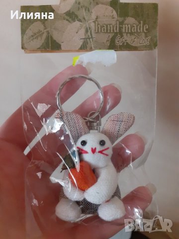 Ключодържател зайче с морков, снимка 3 - Плюшени играчки - 28069804
