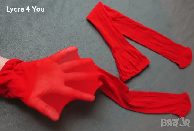 S/M дамски червени чорапи 20 ден с дължина до коляното, снимка 5 - Бельо - 47625692