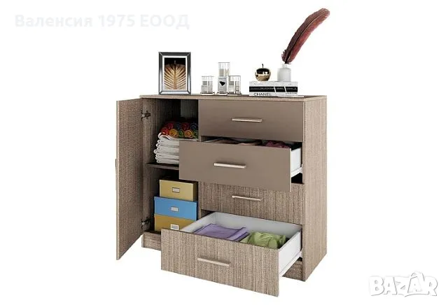 Скрин Сити 3008 дъб артисан или комбинация мока/ лате, снимка 7 - Скринове - 47352394