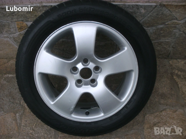 16 цола 5 х 100 мм 1 бр лята джанта с гума - оригинална - VW,Audi,Seat,Skoda !, снимка 2 - Гуми и джанти - 53560069