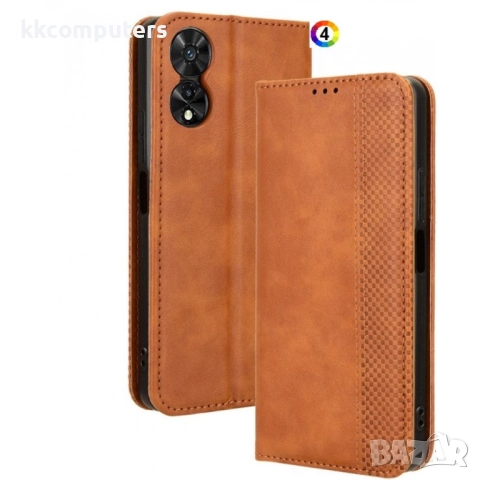TCL 50 SE Retro Texture Wallet Калъф и Протектор, снимка 4 - Калъфи, кейсове - 52705914
