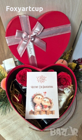Луксозен подаръчен комплект за Св.Валентин , снимка 6 - Романтични подаръци - 53376660