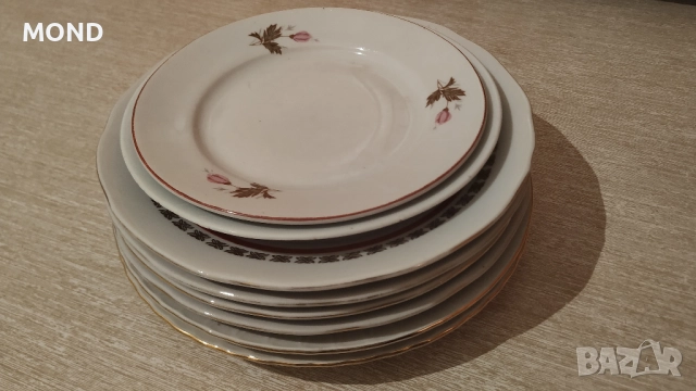 Български процелан - комплект чинии, снимка 2 - Чинии - 52866145