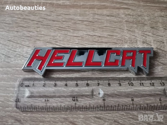 Dodge Hellcat емблема червено със сребристо, снимка 2 - Аксесоари и консумативи - 52605488