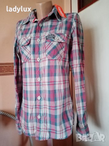 SuperDry, Оригинална Мъжка Риза, Размер S. Код 1889, снимка 4 - Ризи - 38135264