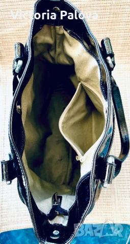 Маркова кожена чанта лак FREDERIC PARIS, снимка 8 - Чанти - 50675539