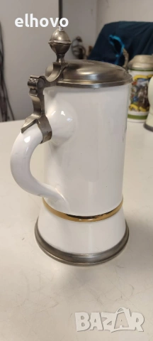 Немска керамична халба#8, снимка 3 - Антикварни и старинни предмети - 53367149