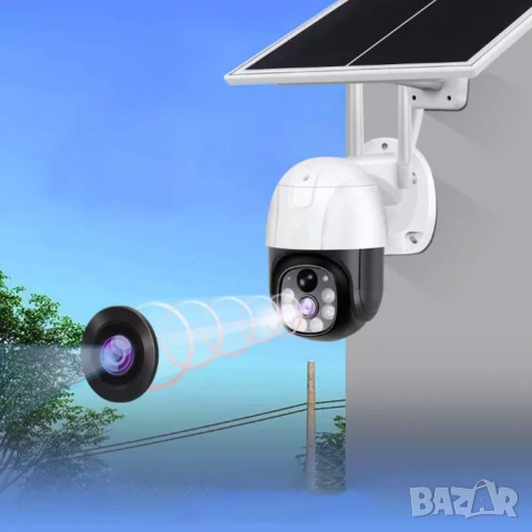 A1414 Соларна куполна камера 4G / със сим карта - 6LED, снимка 2 - Други - 50696241