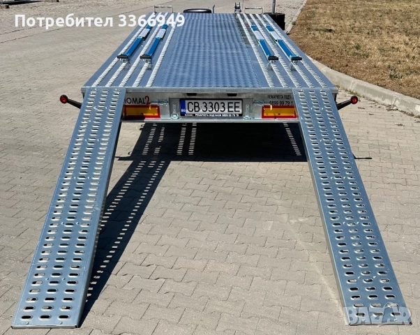 Равна триосна платформа 6.00м Х 2.15м / 3500кг ПОД НАЕМ, снимка 6 - Ремаркета - 51546909