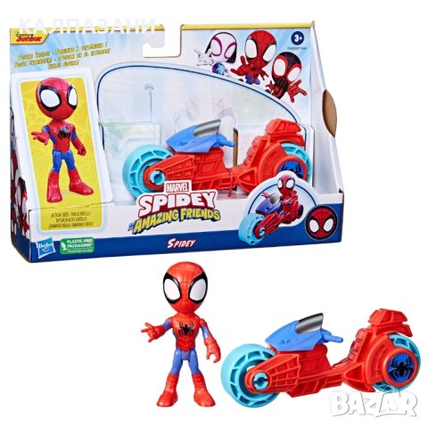 HASBRO Фигура с мотоциклет SPIDEY AMAZING FRIENDS F6777