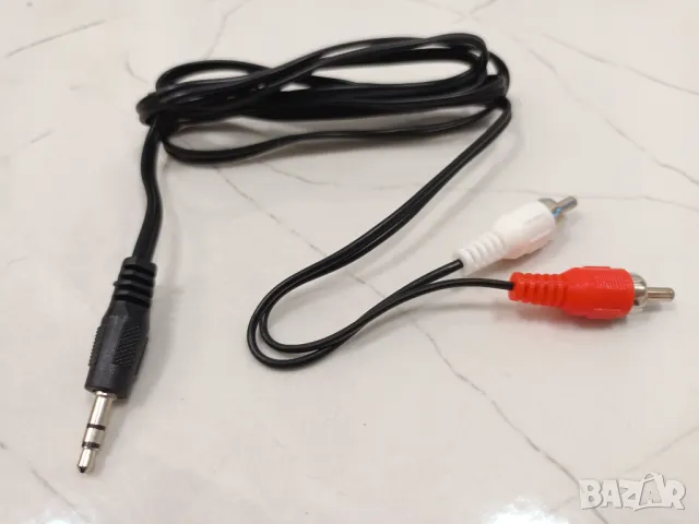 Аудио кабел 120см, нов стерео жак към 2бр чинч, RCA, Stereo, снимка 2 - Други - 48119189