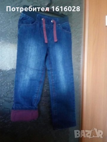 Нови детски дънки с подплата - Унисекс размер 110, снимка 6 - Детски панталони и дънки - 35527221