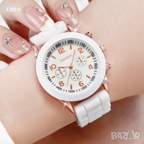Часовник ,лек и удобен с силиконова каишка 5цвята, снимка 2 - Чанти - 51605645