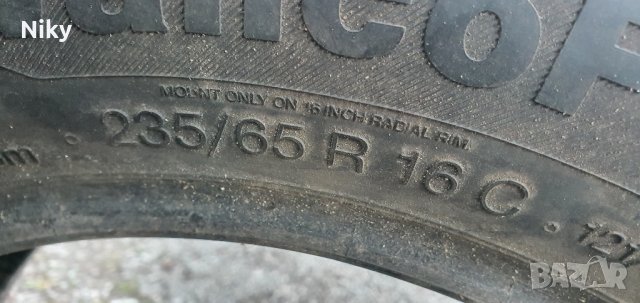 Всесезонна гума Continental 235х65х16 , снимка 3 - Гуми и джанти - 43478151