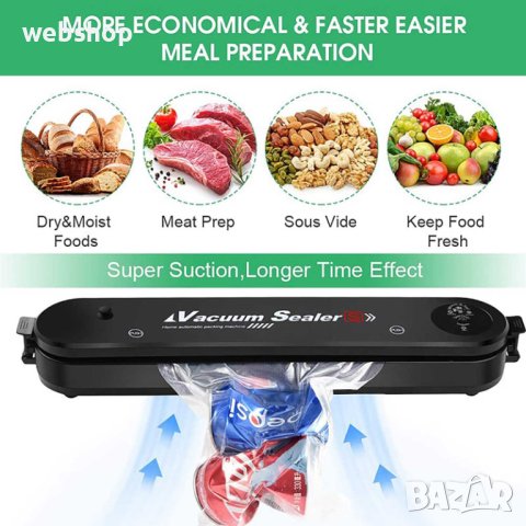 Машина за Вакyмиране и Запечатване на Храни Vacuum Sealer, снимка 5 - Други - 43181839