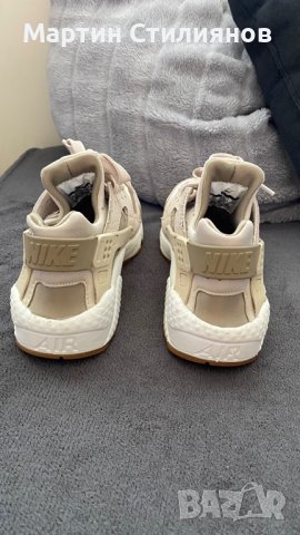 Nike Air Huarache Run PRM Oatmeal/Khaki-Sail-Gum, снимка 9 - Маратонки - 36909132